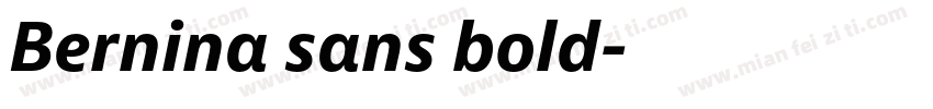 Bernina sans bold字体转换
